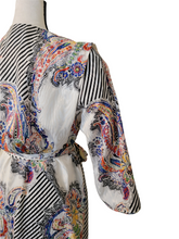 Vintage 1980's Mary McFadden Damask Belted Wrap Robe Medium