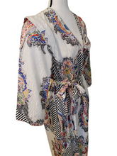 Vintage 1980's Mary McFadden Damask Belted Wrap Robe Medium