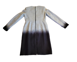 MAZZA Collezioni Gray and Black Ombre Wool Dress