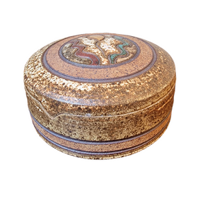 Jack Wells Handcrafted Stoneware Round Covered Box